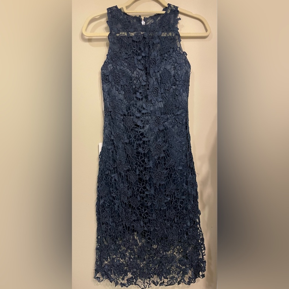 JJ's House Navy Lace Floral Dress